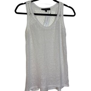 Generation Love White Linen Racer Back Tank Top, Super Soft, NWT, Size XSmall